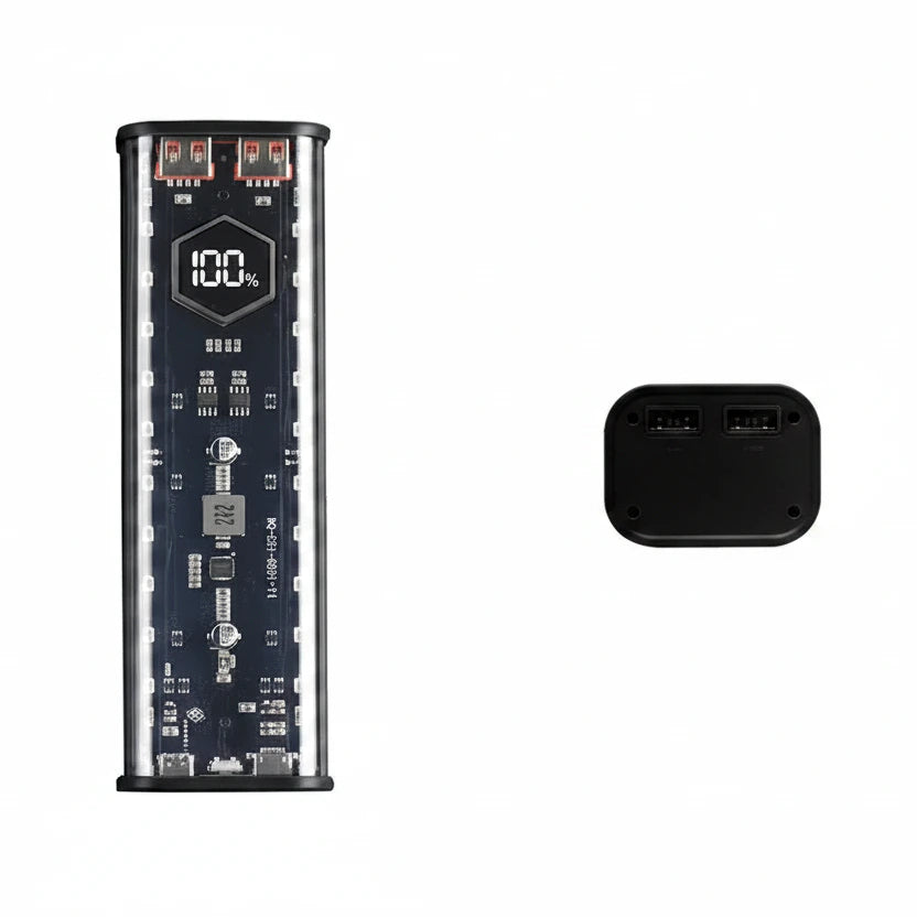 Портативний павербанк USB-C 18W з 4 змінними батарейками 21700