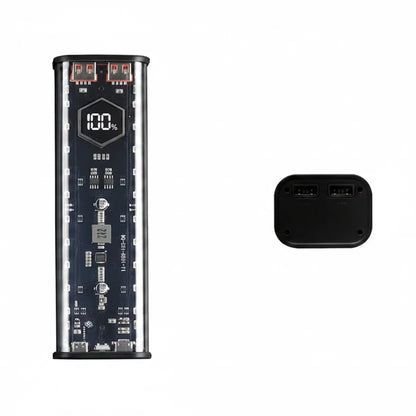 Портативний павербанк USB-C 18W з 4 змінними батарейками 21700