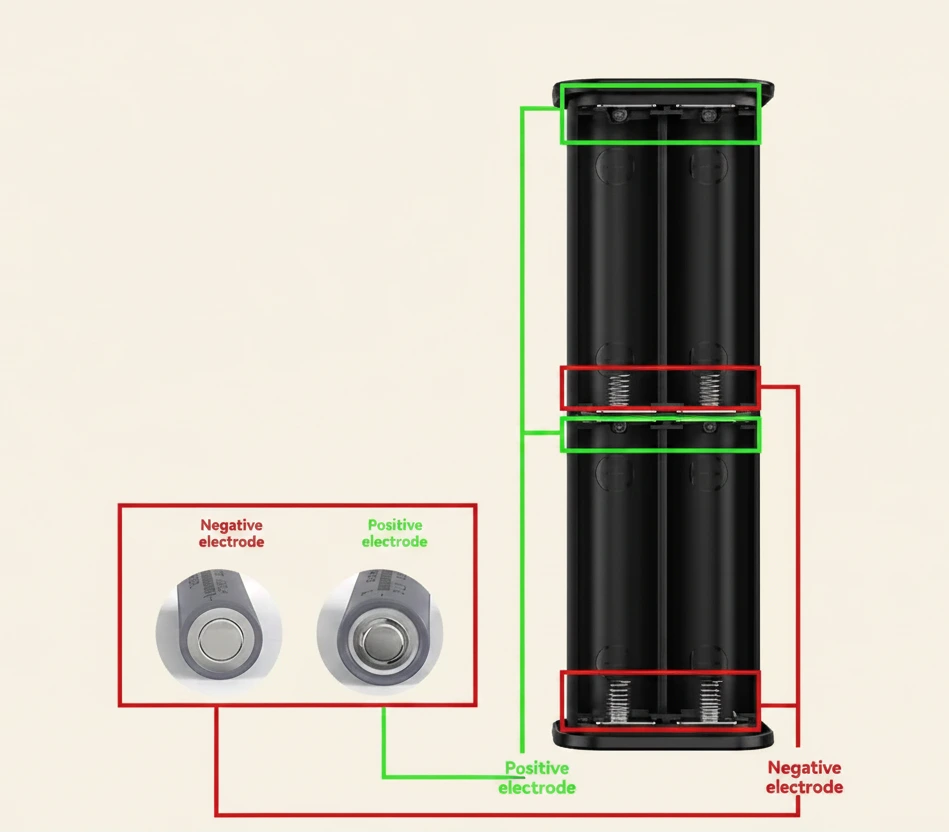 Портативний павербанк USB-C 18W з 4 змінними батарейками 21700