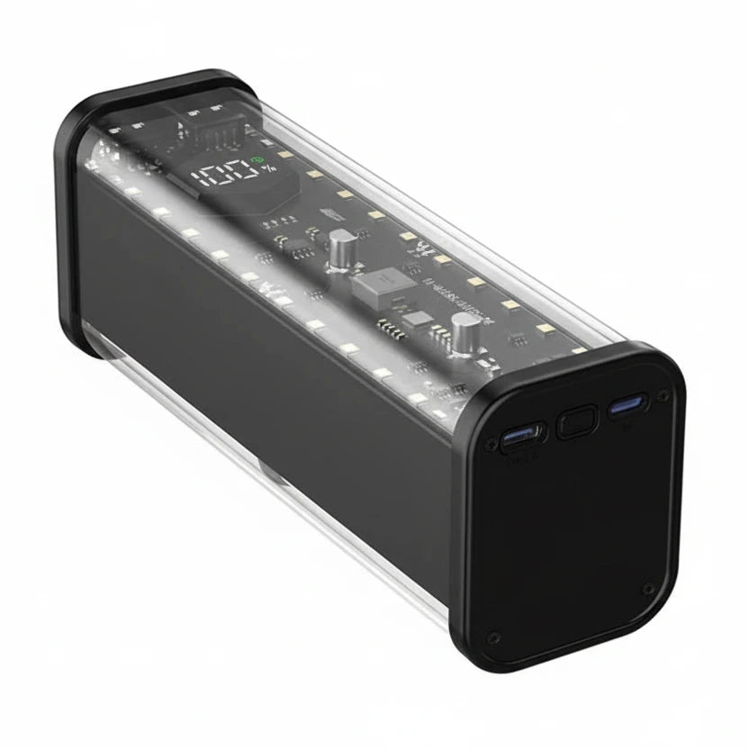 Портативний павербанк USB-C 18W з 8 змінними батарейками 21700
