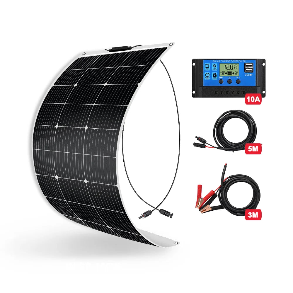 Сонячна панель 100 Вт Dokio гнучка водостійка сонячний модуль 12V