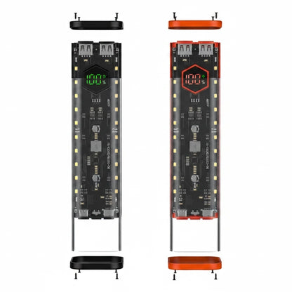 Портативний павербанк USB-C 18W з 8 змінними батарейками 21700