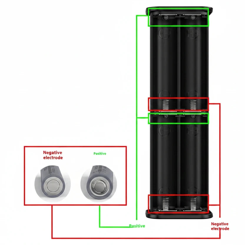 Портативний павербанк USB-C 18W з 8 змінними батарейками 21700