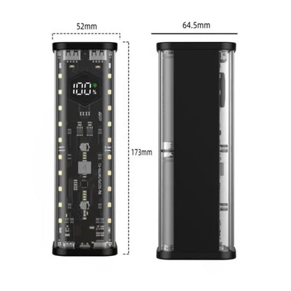 Портативний павербанк USB-C 18W з 8 змінними батарейками 21700